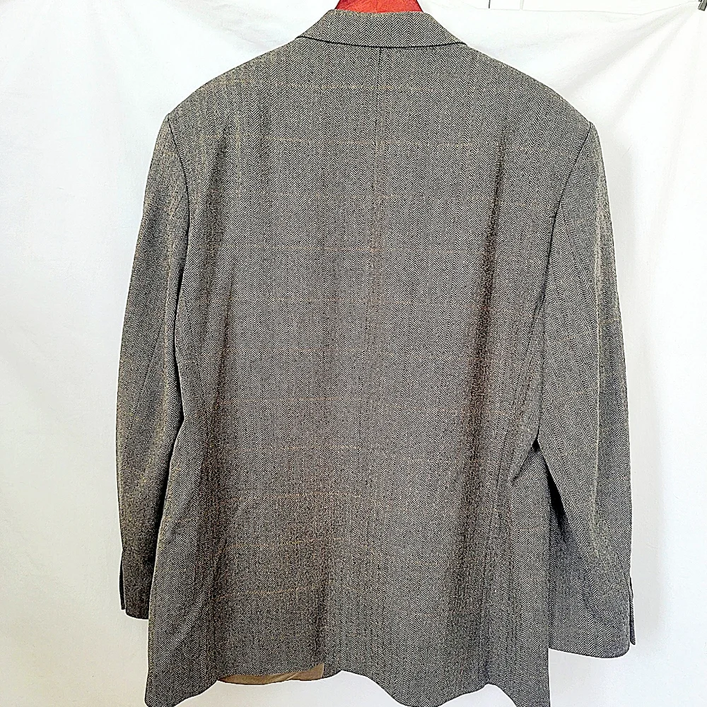 Ralph Lauren Wool Canadian Houndstooth Plaid Sports Coat 44R